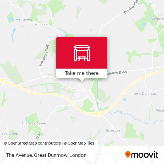 The Avenue, Great Dunmow map