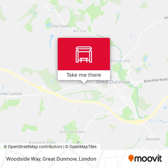Woodside Way, Great Dunmow map