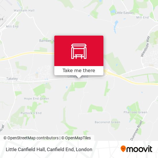 Little Canfield Hall, Canfield End map