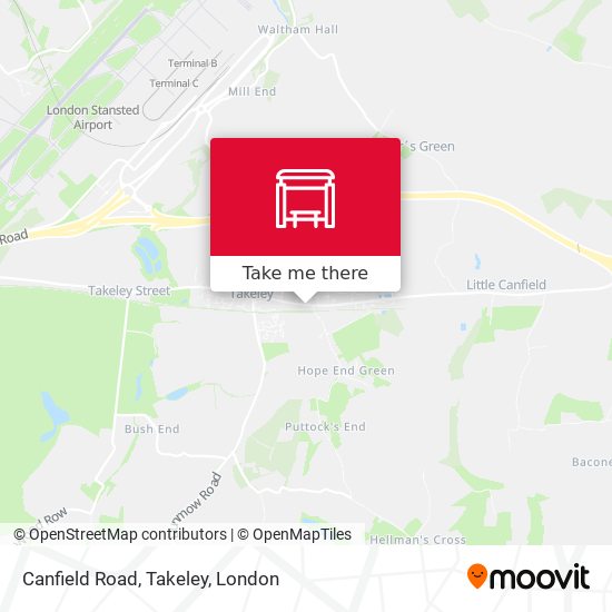 Canfield Road, Takeley map