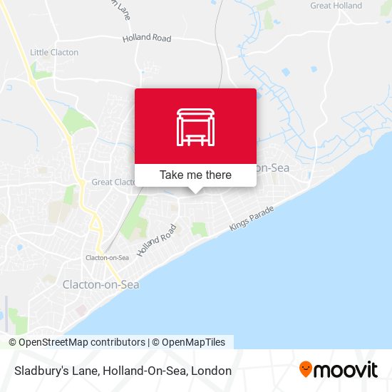 Sladbury's Lane, Holland-On-Sea map
