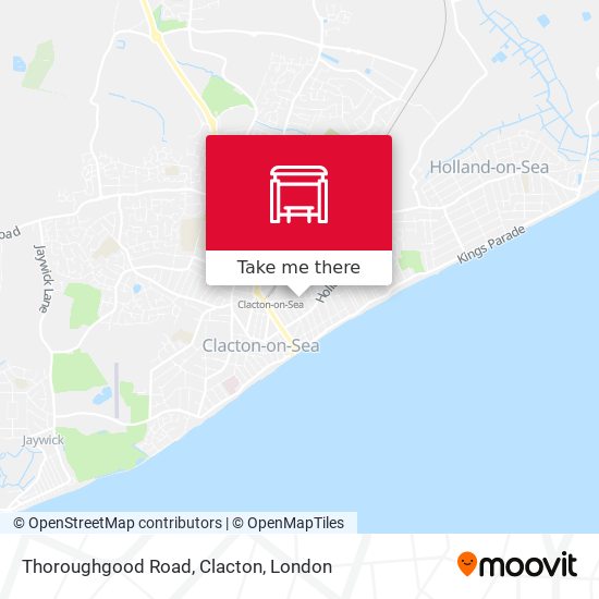 Thoroughgood Road, Clacton map