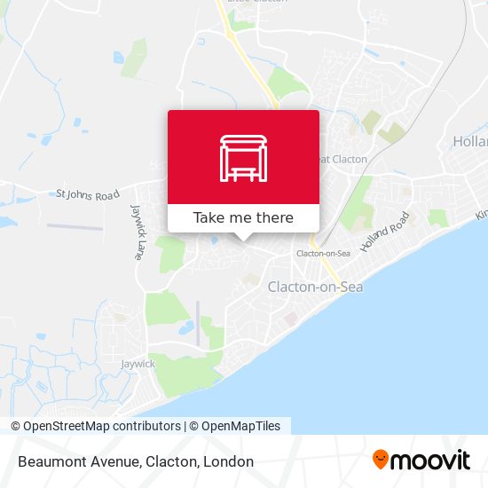Beaumont Avenue, Clacton map