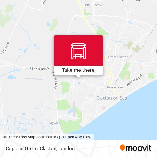Coppins Green, Clacton map