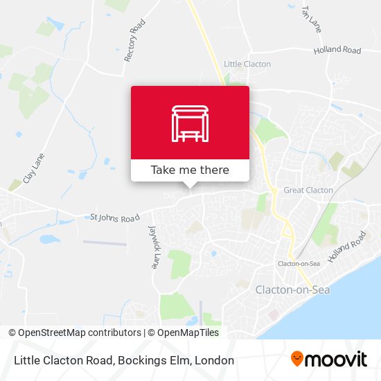 Little Clacton Road, Bockings Elm map