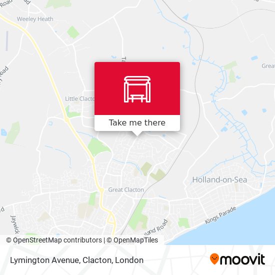 Lymington Avenue, Clacton map