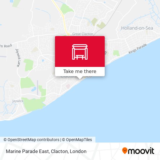 Marine Parade East, Clacton map