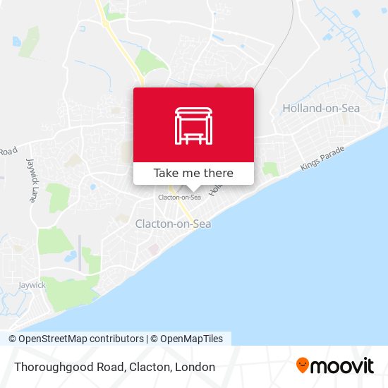 Thoroughgood Road, Clacton map