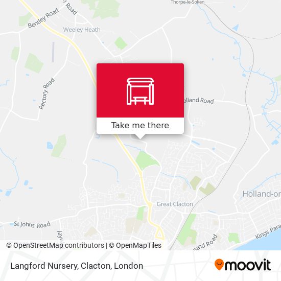 Langford Nursery, Clacton map