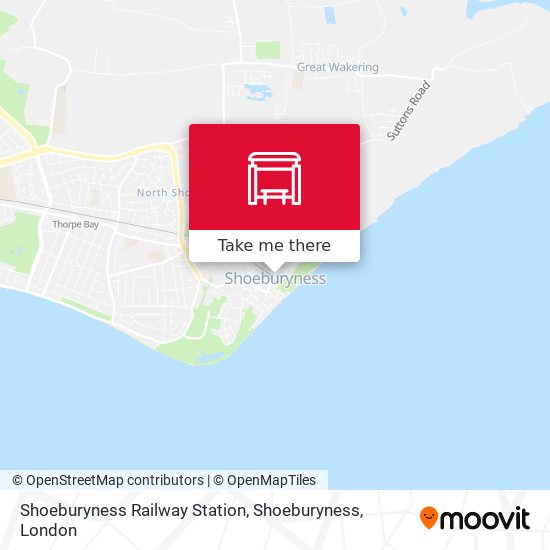 Shoeburyness Railway Station, Shoeburyness map