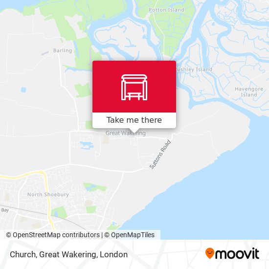 Church, Great Wakering map