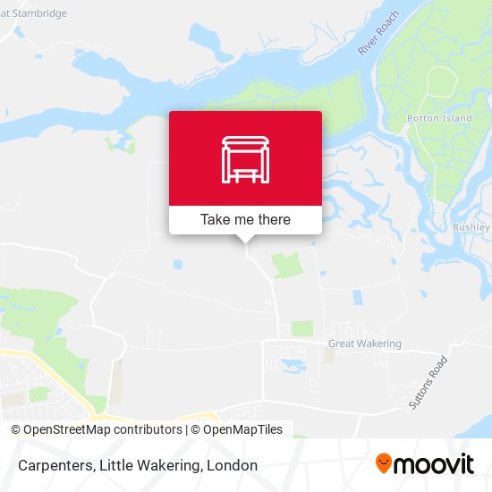 Carpenters, Little Wakering map