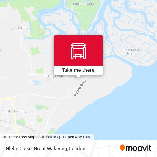 Glebe Close, Great Wakering map