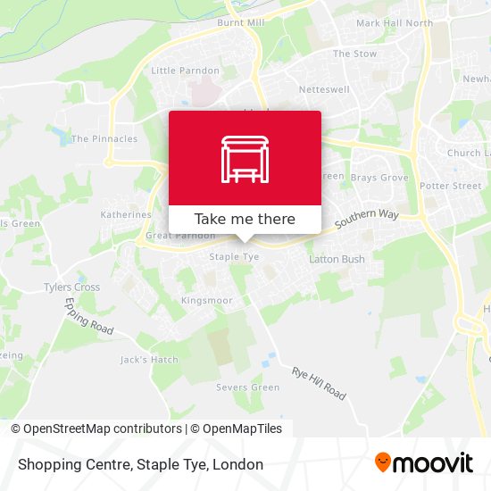 Shopping Centre, Staple Tye map