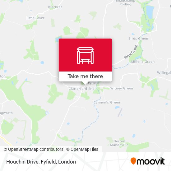 Houchin Drive, Fyfield map