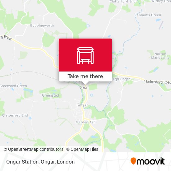 Ongar Station, Ongar map