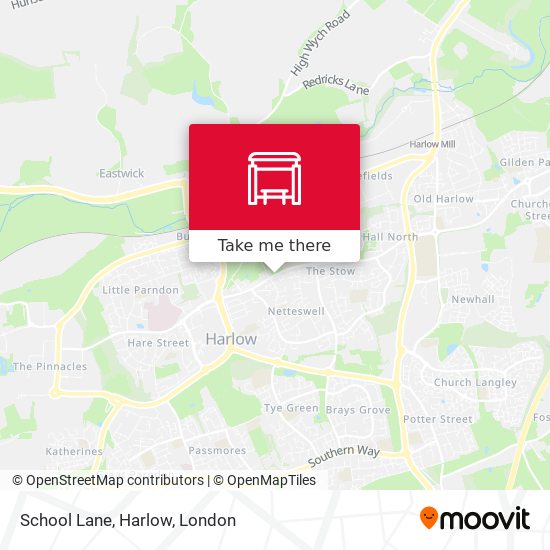School Lane, Harlow map