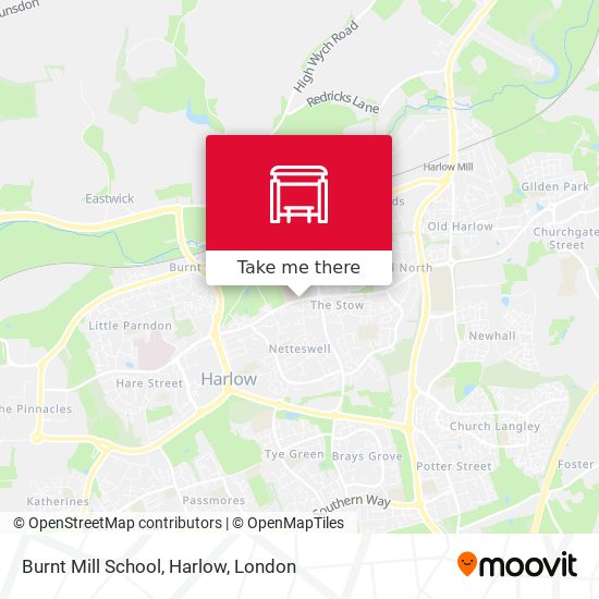 Burnt Mill School, Harlow map