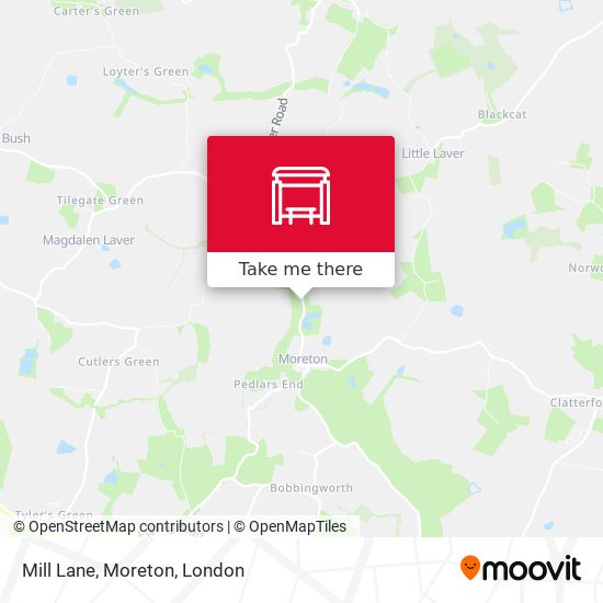 Mill Lane, Moreton map