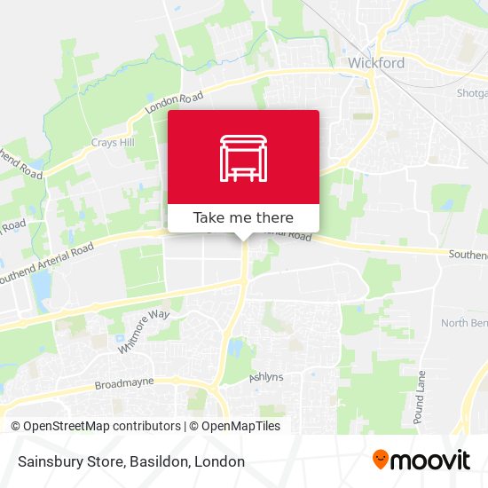 Sainsbury Store, Basildon map