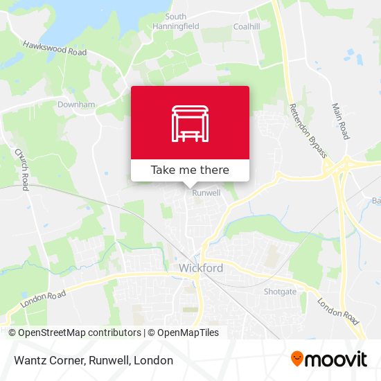 Wantz Corner, Runwell map