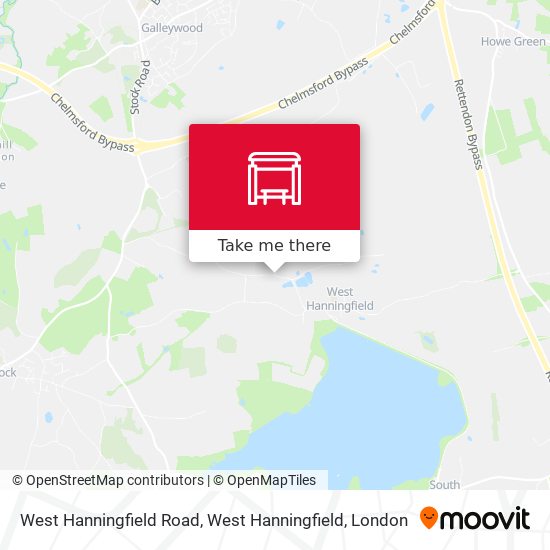 West Hanningfield Road, West Hanningfield map