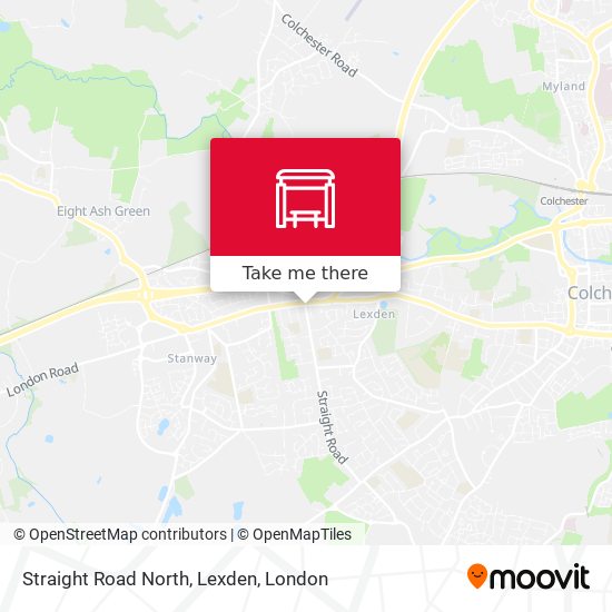 Straight Road North, Lexden map