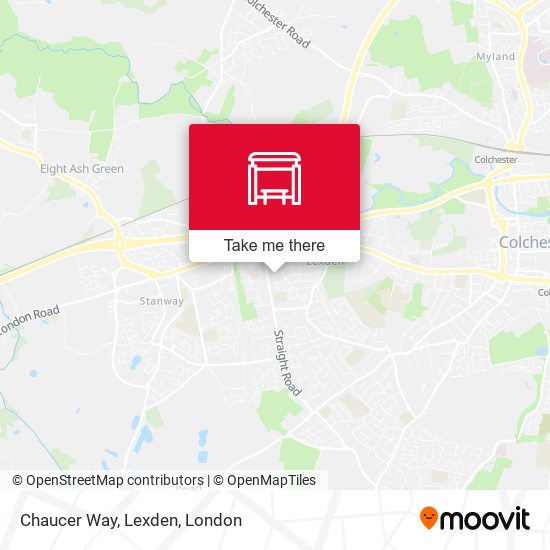 Chaucer Way, Lexden map