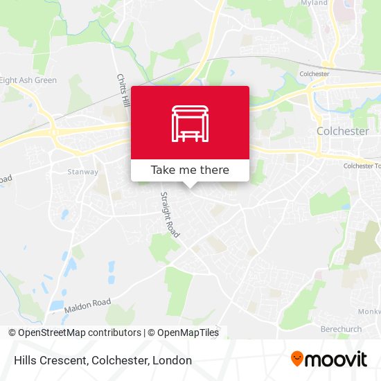 Hills Crescent, Colchester map