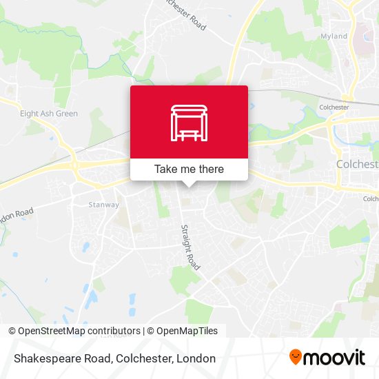 Shakespeare Road, Colchester map