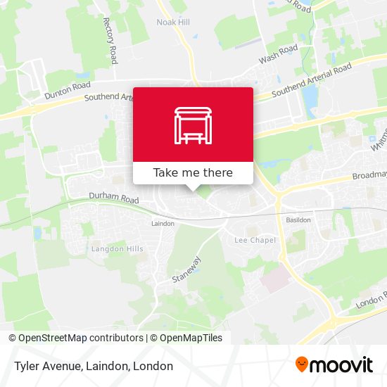 Tyler Avenue, Laindon map