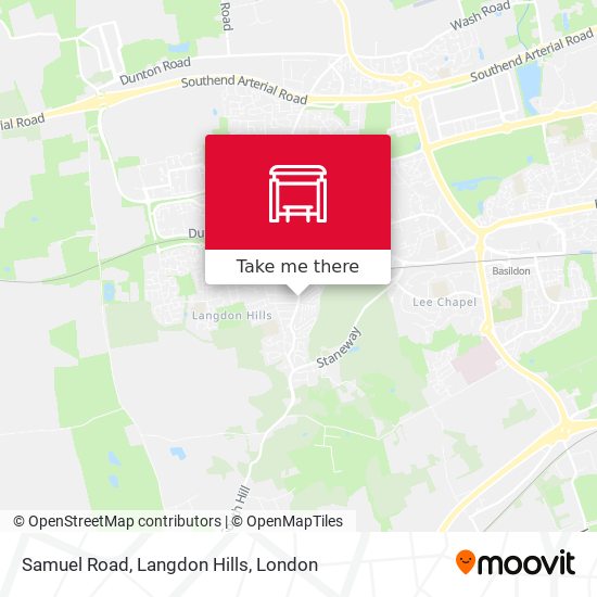 Samuel Road, Langdon Hills map