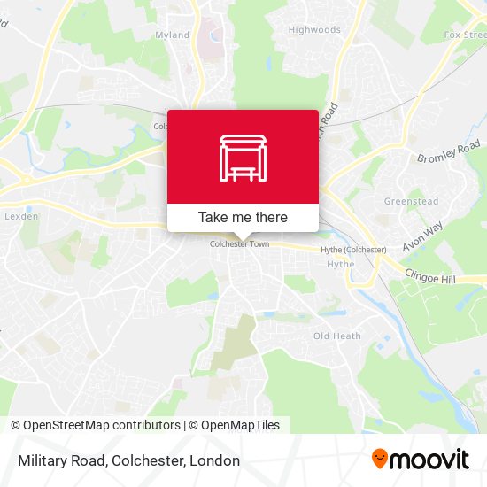 Military Road, Colchester map