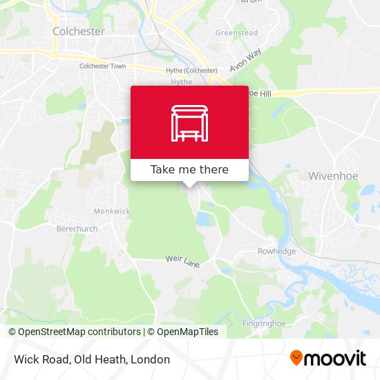 Wick Road, Old Heath map