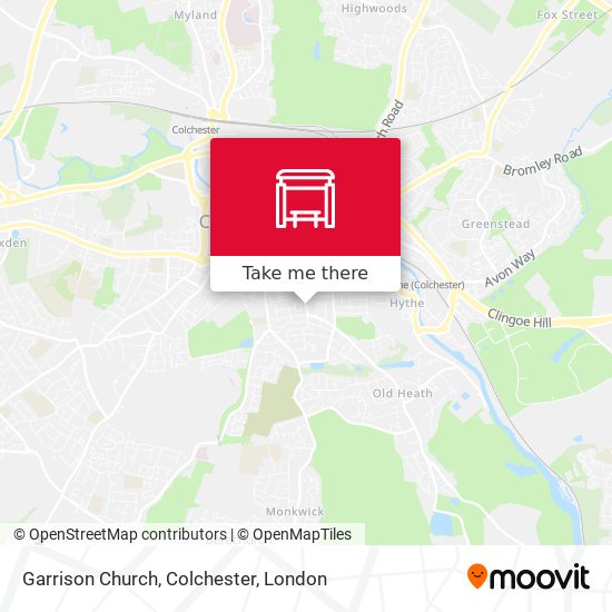 Garrison Church, Colchester map