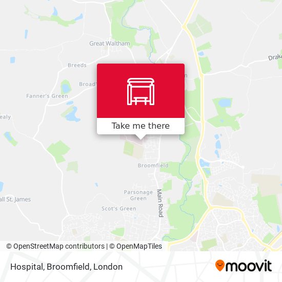Hospital, Broomfield map