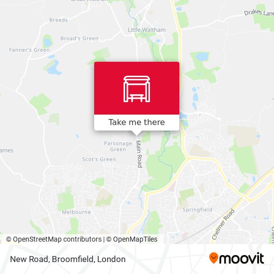 New Road, Broomfield map