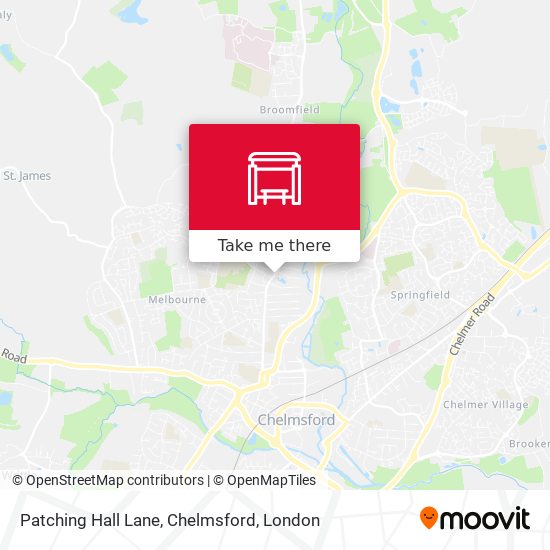 Patching Hall Lane, Chelmsford map