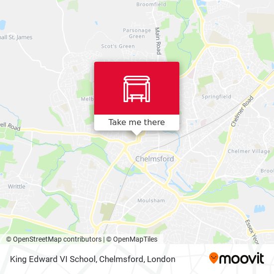 King Edward VI School, Chelmsford map