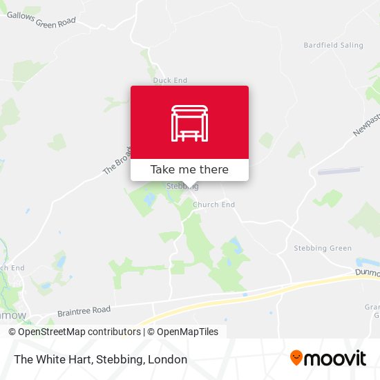 The White Hart, Stebbing map