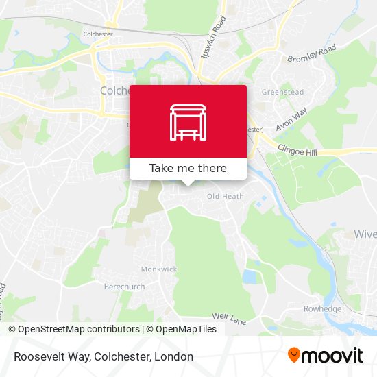 Roosevelt Way, Colchester map
