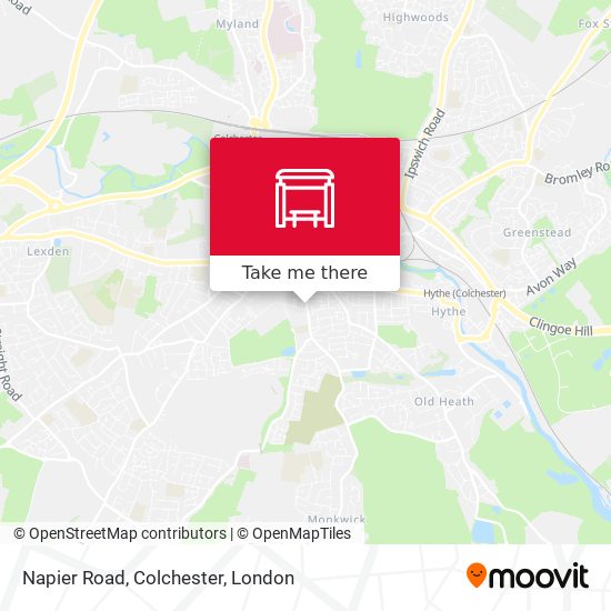 Napier Road, Colchester map