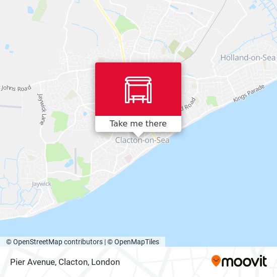 Pier Avenue, Clacton map