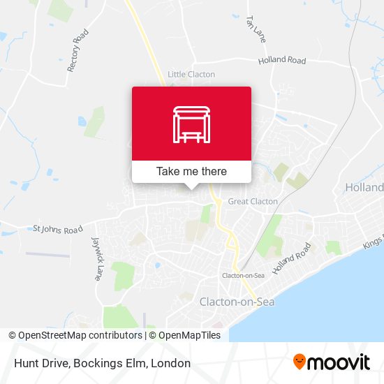 Hunt Drive, Bockings Elm map