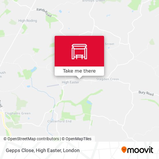 Gepps Close, High Easter map