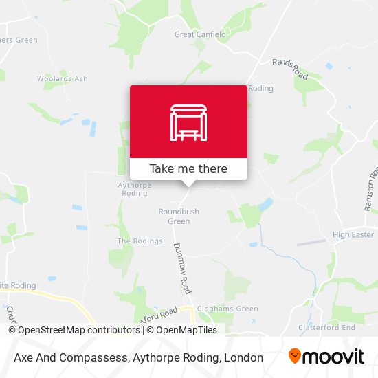 Axe And Compassess, Aythorpe Roding map