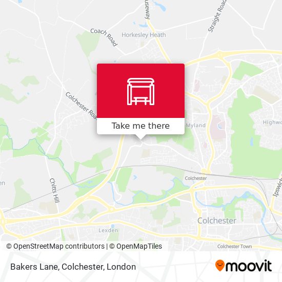 Bakers Lane, Colchester map