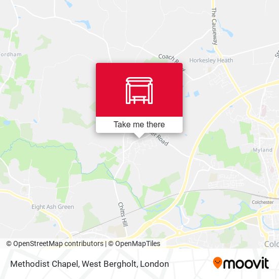 Methodist Chapel, West Bergholt map