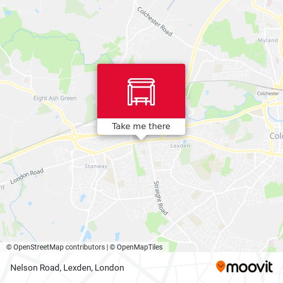 Nelson Road, Lexden map