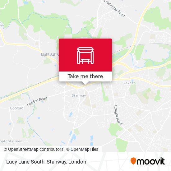 Lucy Lane South, Stanway map